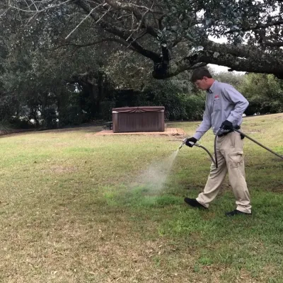 tech spraying pesticide