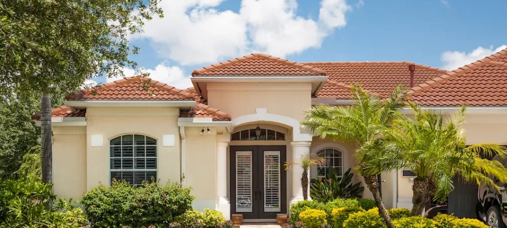 home on a sunny day